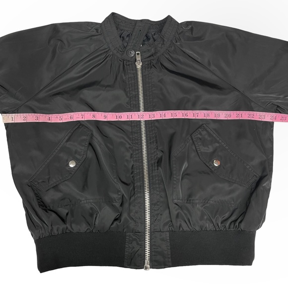 Free People ‘Midnight Bomber’ Full Zip Jacket in Black Size Medium - Picture 8 of 12